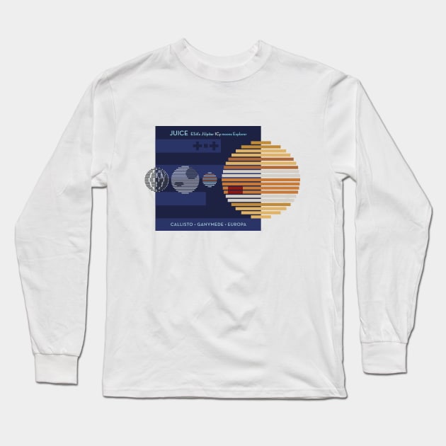 JUICE Jupiter ICy Moons Explorer Long Sleeve T-Shirt by Markadesign